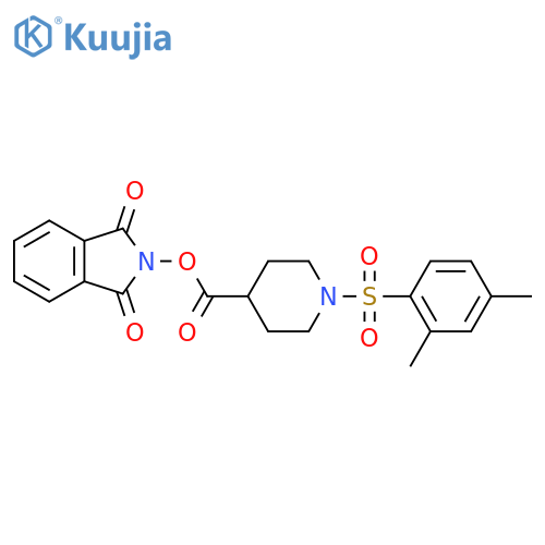 1,3-dioxo-2,3-dihydro-1H-isoindol-2-yl 1-(2,4-dimethylbenzenesulfonyl)piperidine-4-carboxylate structure
