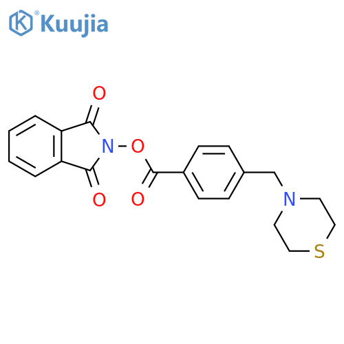 1,3-dioxo-2,3-dihydro-1H-isoindol-2-yl 4-[(thiomorpholin-4-yl)methyl]benzoate structure