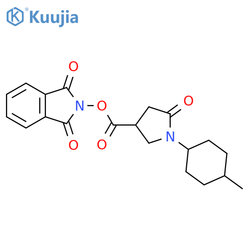 1,3-dioxo-2,3-dihydro-1H-isoindol-2-yl 1-(4-methylcyclohexyl)-5-oxopyrrolidine-3-carboxylate structure
