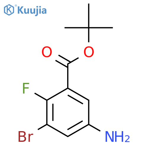 Tert-butyl 5-amino-3-bromo-2-fluorobenzoate structure