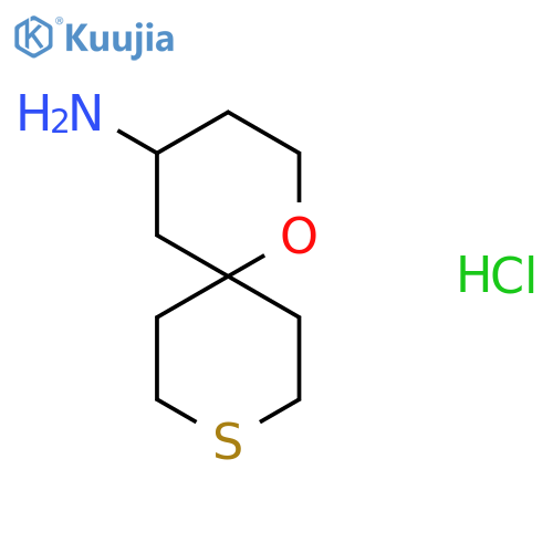 1-Oxa-9-thiaspiro[5.5]undecan-4-amine;hydrochloride structure