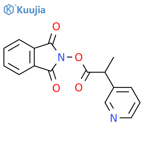 1,3-dioxo-2,3-dihydro-1H-isoindol-2-yl 2-(pyridin-3-yl)propanoate structure