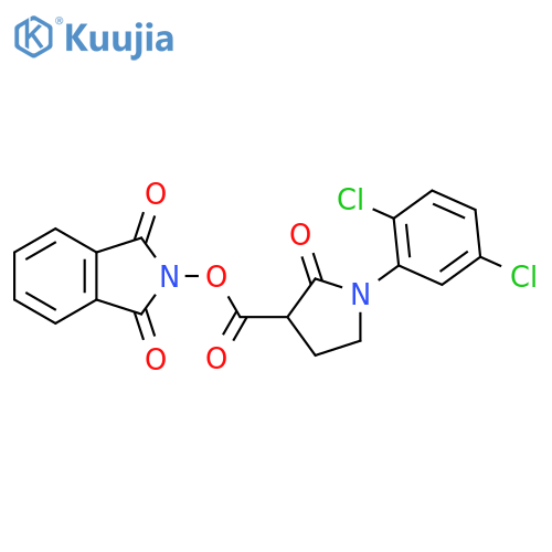 1,3-dioxo-2,3-dihydro-1H-isoindol-2-yl 1-(2,5-dichlorophenyl)-2-oxopyrrolidine-3-carboxylate structure