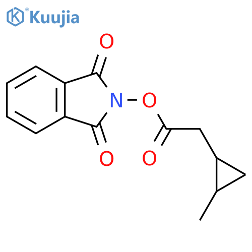 1,3-dioxo-2,3-dihydro-1H-isoindol-2-yl 2-(2-methylcyclopropyl)acetate structure
