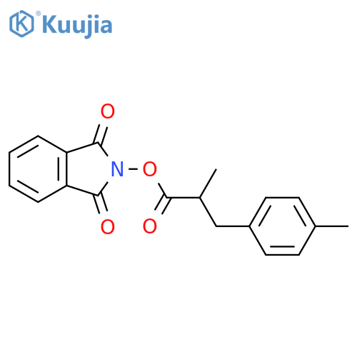 1,3-dioxo-2,3-dihydro-1H-isoindol-2-yl 2-methyl-3-(4-methylphenyl)propanoate structure