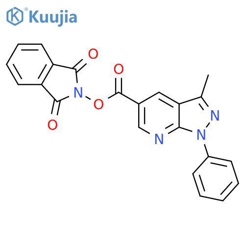 1,3-dioxo-2,3-dihydro-1H-isoindol-2-yl 3-methyl-1-phenyl-1H-pyrazolo[3,4-b]pyridine-5-carboxylate structure