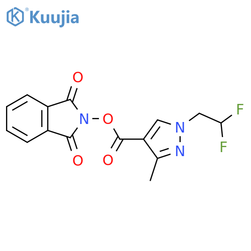 1,3-dioxo-2,3-dihydro-1H-isoindol-2-yl 1-(2,2-difluoroethyl)-3-methyl-1H-pyrazole-4-carboxylate structure