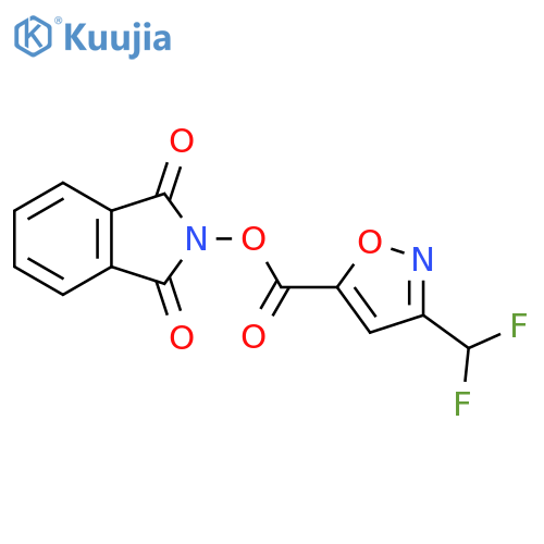 1,3-dioxo-2,3-dihydro-1H-isoindol-2-yl 3-(difluoromethyl)-1,2-oxazole-5-carboxylate structure