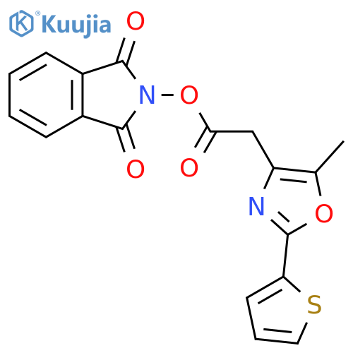 1,3-dioxo-2,3-dihydro-1H-isoindol-2-yl 2-[5-methyl-2-(thiophen-2-yl)-1,3-oxazol-4-yl]acetate structure