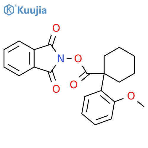 1,3-dioxo-2,3-dihydro-1H-isoindol-2-yl 1-(2-methoxyphenyl)cyclohexane-1-carboxylate structure