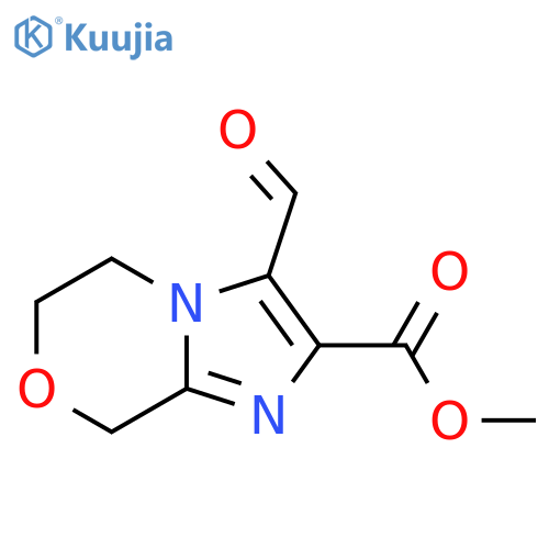 Methyl 3-formyl-6,8-dihydro-5H-imidazo[2,1-c][1,4]oxazine-2-carboxylate structure