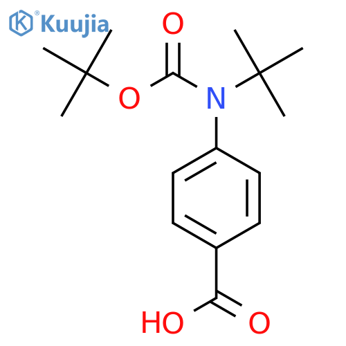 4-{[(Tert-butoxy)carbonyl](tert-butyl)amino}benzoic acid structure