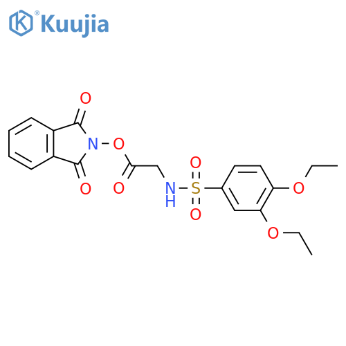 1,3-dioxo-2,3-dihydro-1H-isoindol-2-yl 2-(3,4-diethoxybenzenesulfonamido)acetate structure