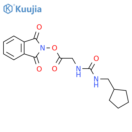 1,3-dioxo-2,3-dihydro-1H-isoindol-2-yl 2-{[(cyclopentylmethyl)carbamoyl]amino}acetate structure