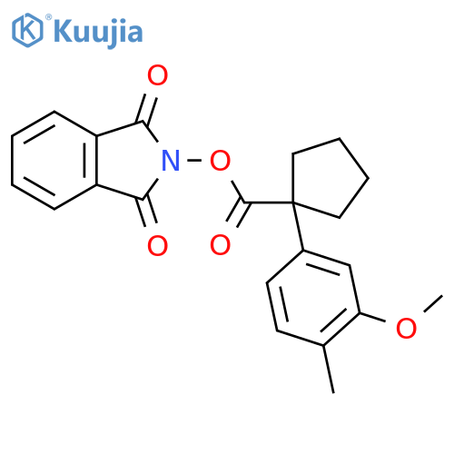 1,3-dioxo-2,3-dihydro-1H-isoindol-2-yl 1-(3-methoxy-4-methylphenyl)cyclopentane-1-carboxylate structure