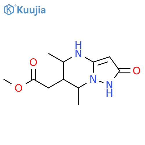 Methyl 1,2,4,5,6,7-hexahydro-5,7-dimethyl-2-oxopyrazolo[1,5-a]pyrimidine-6-acetate structure