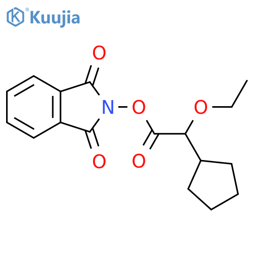 1,3-dioxo-2,3-dihydro-1H-isoindol-2-yl 2-cyclopentyl-2-ethoxyacetate structure