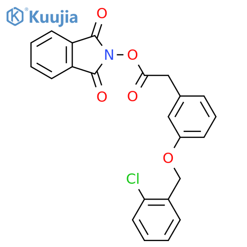 1,3-dioxo-2,3-dihydro-1H-isoindol-2-yl 2-{3-[(2-chlorophenyl)methoxy]phenyl}acetate structure