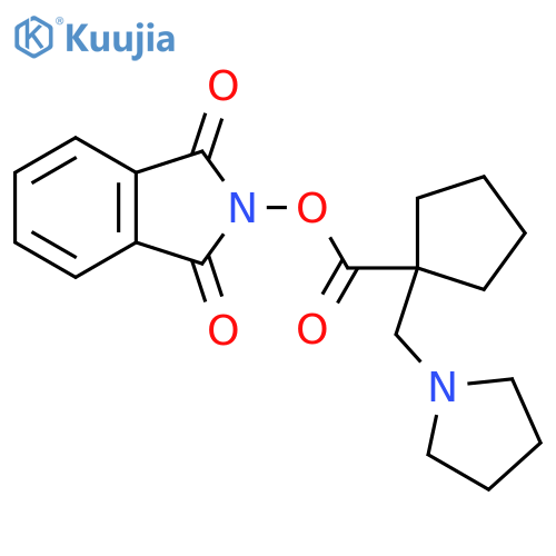 1,3-dioxo-2,3-dihydro-1H-isoindol-2-yl 1-[(pyrrolidin-1-yl)methyl]cyclopentane-1-carboxylate structure