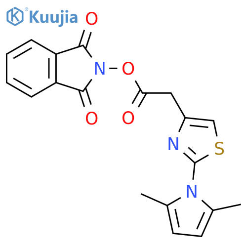 1,3-dioxo-2,3-dihydro-1H-isoindol-2-yl 2-[2-(2,5-dimethyl-1H-pyrrol-1-yl)-1,3-thiazol-4-yl]acetate structure