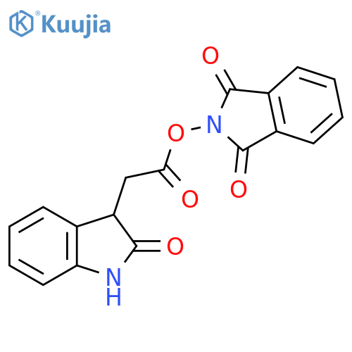 1,3-dioxo-2,3-dihydro-1H-isoindol-2-yl 2-(2-oxo-2,3-dihydro-1H-indol-3-yl)acetate structure