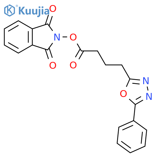 1,3-dioxo-2,3-dihydro-1H-isoindol-2-yl 4-(5-phenyl-1,3,4-oxadiazol-2-yl)butanoate structure