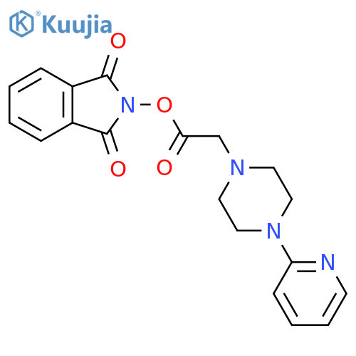 1,3-dioxo-2,3-dihydro-1H-isoindol-2-yl 2-[4-(pyridin-2-yl)piperazin-1-yl]acetate structure