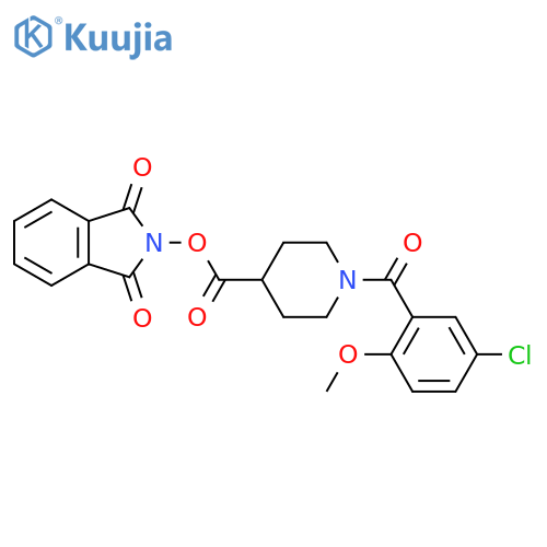1,3-dioxo-2,3-dihydro-1H-isoindol-2-yl 1-(5-chloro-2-methoxybenzoyl)piperidine-4-carboxylate structure