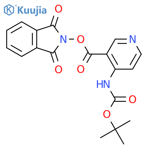 1,3-dioxo-2,3-dihydro-1H-isoindol-2-yl 4-{[(tert-butoxy)carbonyl]amino}pyridine-3-carboxylate structure