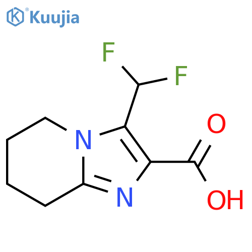 3-(Difluoromethyl)-5,6,7,8-tetrahydroimidazo[1,2-a]pyridine-2-carboxylic acid structure