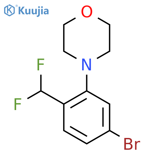 4-[5-Bromo-2-(difluoromethyl)phenyl]morpholine structure