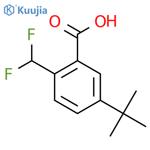 5-Tert-butyl-2-(difluoromethyl)benzoic acid structure