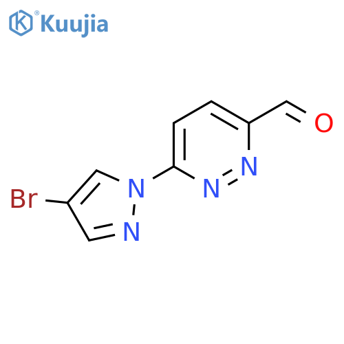6-(4-Bromopyrazol-1-yl)pyridazine-3-carbaldehyde structure
