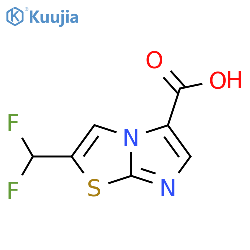 2-(Difluoromethyl)imidazo[2,1-b][1,3]thiazole-5-carboxylic acid structure