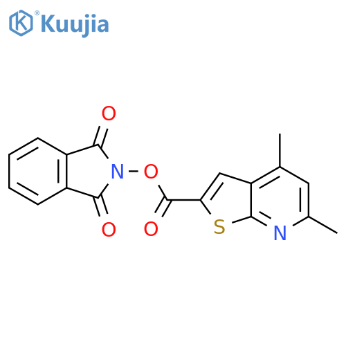 1,3-dioxo-2,3-dihydro-1H-isoindol-2-yl 4,6-dimethylthieno[2,3-b]pyridine-2-carboxylate structure
