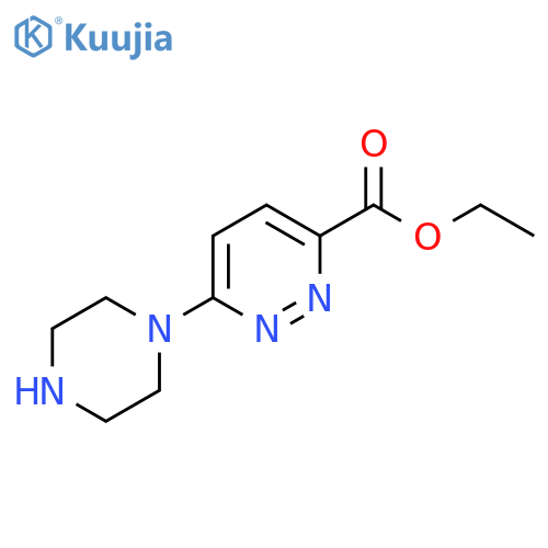 Ethyl 6-piperazin-1-ylpyridazine-3-carboxylate structure