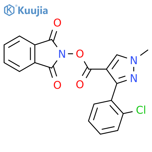 1,3-dioxo-2,3-dihydro-1H-isoindol-2-yl 3-(2-chlorophenyl)-1-methyl-1H-pyrazole-4-carboxylate structure