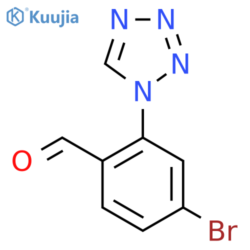 4-Bromo-2-(tetrazol-1-yl)benzaldehyde structure