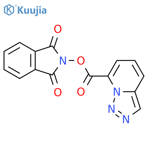 1,3-dioxo-2,3-dihydro-1H-isoindol-2-yl [1,2,3]triazolo[1,5-a]pyridine-7-carboxylate structure