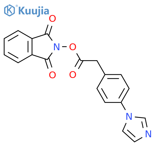 1,3-dioxo-2,3-dihydro-1H-isoindol-2-yl 2-[4-(1H-imidazol-1-yl)phenyl]acetate structure