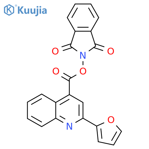 1,3-dioxo-2,3-dihydro-1H-isoindol-2-yl 2-(furan-2-yl)quinoline-4-carboxylate structure