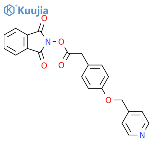 1,3-dioxo-2,3-dihydro-1H-isoindol-2-yl 2-{4-[(pyridin-4-yl)methoxy]phenyl}acetate structure