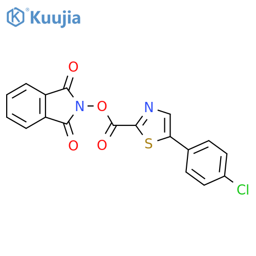 1,3-dioxo-2,3-dihydro-1H-isoindol-2-yl 5-(4-chlorophenyl)-1,3-thiazole-2-carboxylate structure