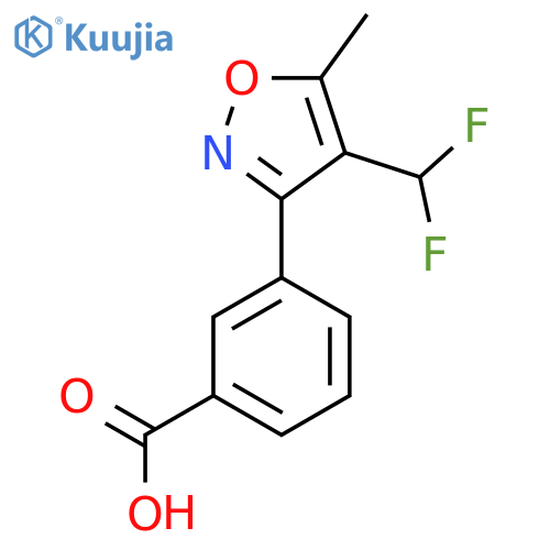 3-[4-(Difluoromethyl)-5-methyl-1,2-oxazol-3-yl]benzoic acid structure