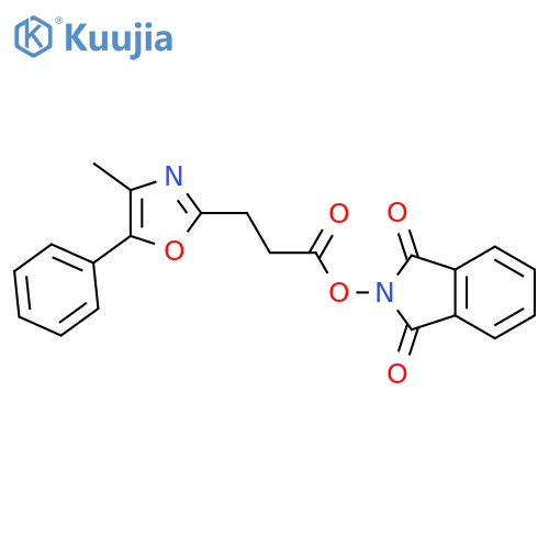 1,3-dioxo-2,3-dihydro-1H-isoindol-2-yl 3-(4-methyl-5-phenyl-1,3-oxazol-2-yl)propanoate structure