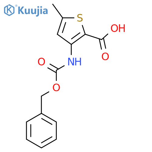 3-{[(Benzyloxy)carbonyl]amino}-5-methylthiophene-2-carboxylic acid structure