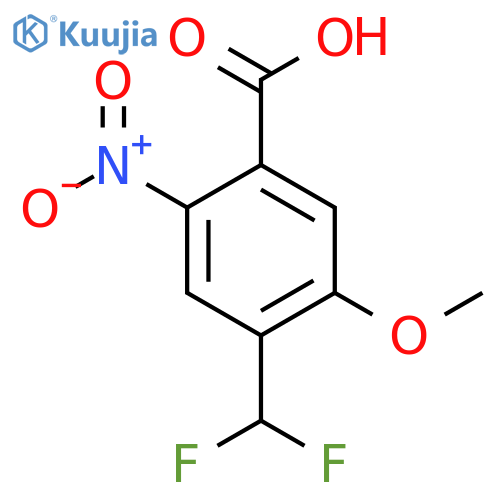4-(Difluoromethyl)-5-methoxy-2-nitrobenzoic acid structure