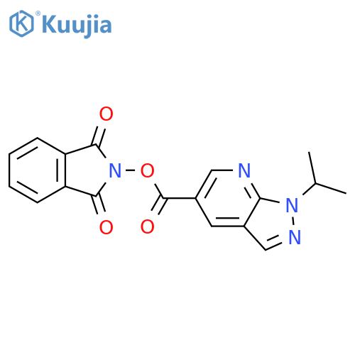 1,3-dioxo-2,3-dihydro-1H-isoindol-2-yl 1-(propan-2-yl)-1H-pyrazolo[3,4-b]pyridine-5-carboxylate structure