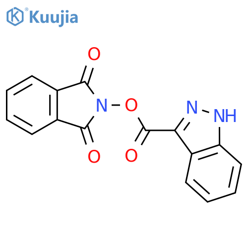 1,3-dioxo-2,3-dihydro-1H-isoindol-2-yl 1H-indazole-3-carboxylate structure