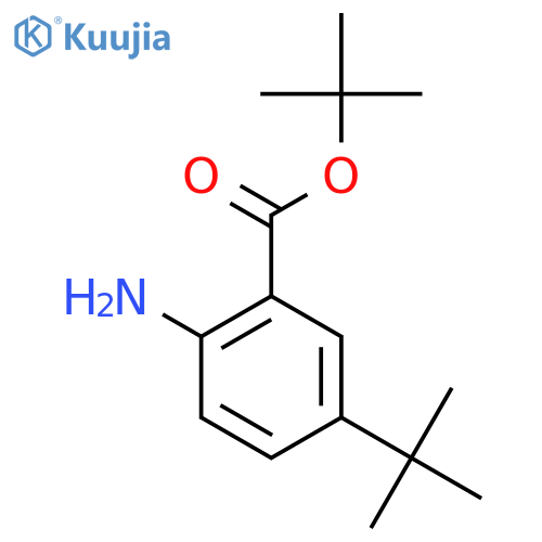 Tert-butyl 2-amino-5-tert-butylbenzoate structure